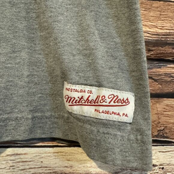Texas Rangers Mitchell & Ness MLB Men's Gray Retro Logo Short Sleeve XL T-Shirt - Picture 3 of 7